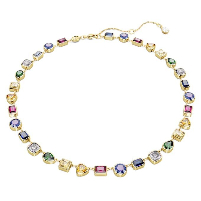 Imber-halsband med blandade slipningar, flerfärgat, guldpläterat Imber-halsband med blandade slipningar, flerfärgat, guldpläterat