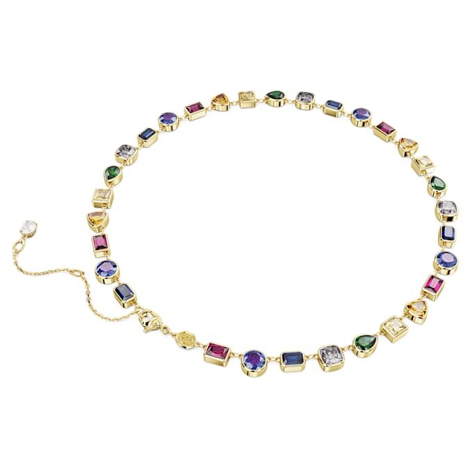 Imber-halsband med blandade slipningar, flerfärgat, guldpläterat Imber-halsband med blandade slipningar, flerfärgat, guldpläterat