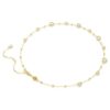 Imber-halsband med rundslipade stenar, spritt mönster, vitt, guldpläterat Imber-halsband med rundslipade stenar, spritt mönster, vitt, guldpläterat