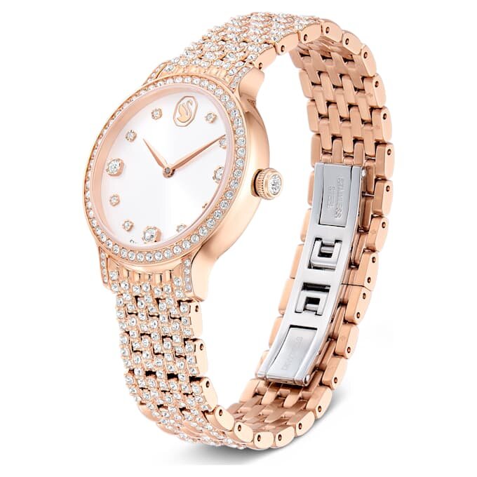 Imber-klocka, tillverkad i Schweiz, metallarmband, roséguldfärgad, roséguldfärgad ytbehandling Imber-klocka, tillverkad i Schweiz, metallarmband, roséguldfärgad, roséguldfärgad ytbehandling