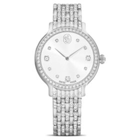 Imber-klocka, tillverkad i Schweiz, metallarmband, silverfärgad, rostfritt stål Imber-klocka, tillverkad i Schweiz, metallarmband, silverfärgad, rostfritt stål