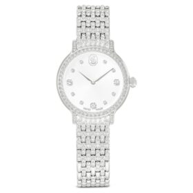 Imber-klocka, tillverkad i Schweiz, metallarmband, silverfärgad, rostfritt stål Imber-klocka, tillverkad i Schweiz, metallarmband, silverfärgad, rostfritt stål