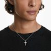 Insigne-hänge Pavé, kors, vitt, rodiumpläterat Insigne-hänge Pavé, kors, vitt, rodiumpläterat