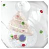Julgransprydnad med julstämning, träd och snögubbe Julgransprydnad med julstämning, träd och snögubbe