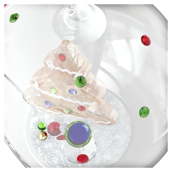 Julgransprydnad med julstämning, träd och snögubbe Julgransprydnad med julstämning, träd och snögubbe