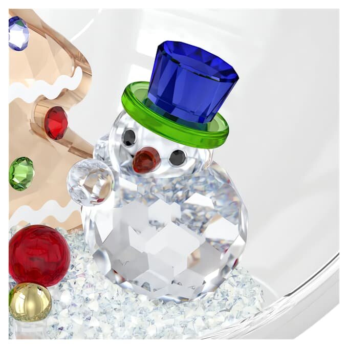 Julgransprydnad med julstämning, träd och snögubbe Julgransprydnad med julstämning, träd och snögubbe