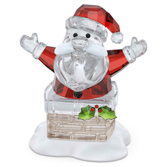 Julstämning med jultomten och skorstenen Julstämning med jultomten och skorstenen
