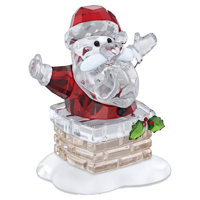 Julstämning med jultomten och skorstenen Julstämning med jultomten och skorstenen