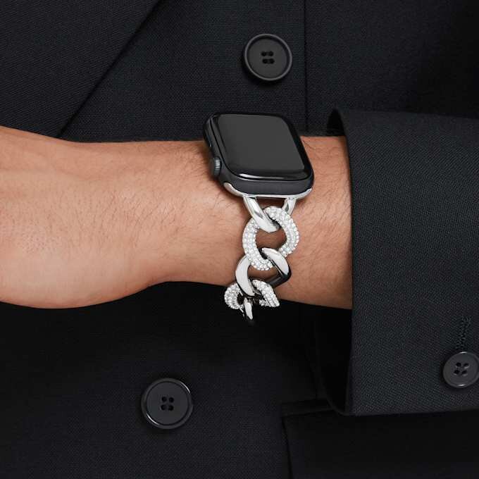Kedjeband för Apple Watch® 40 mm och 41 mm, silverfärgat, rostfritt stål Kedjeband för Apple Watch® 40 mm och 41 mm, silverfärgat, rostfritt stål