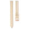Klockarmband 12 mm (0,47″) bredd, läder, beige, roséguldfärgad yta