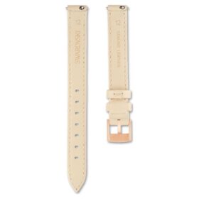 Klockarmband 12 mm (0,47″) bredd, läder, beige, roséguldfärgad yta Klockarmband 12 mm (0,47″) bredd, läder, beige, roséguldfärgad yta