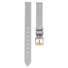 Klockarmband 12 mm (0,47″) bredd, läder, silverfärgat, roséguldpläterat