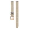 Klockarmband 12 mm (0,47″) bredd, läder, silverfärgat, roséguldpläterat