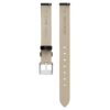 Klockarmband 12 mm (0,47″) bredd, läder, svart, rostfritt stål Klockarmband 12 mm (0,47″) bredd, läder, svart, rostfritt stål