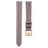 Klockarmband 13 mm (0,51″) bredd, läder, grått, roséguldfärgad yta