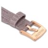 Klockarmband 13 mm (0,51″) bredd, läder, grått, roséguldfärgad yta