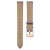 Klockarmband 13 mm (0,51″) bredd, läder, grått, roséguldfärgad yta
