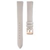 Klockarmband 14 mm (0,55″) bredd, läder, grått, roséguldfärgad yta Klockarmband 14 mm (0,55″) bredd, läder, grått, roséguldfärgad yta
