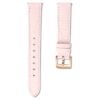 Klockarmband 15 mm (0,59″) bredd, läder med sömmar, rosa, roséguldfärgad yta Klockarmband 15 mm (0,59″) bredd, läder med sömmar, rosa, roséguldfärgad yta