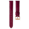 Klockarmband 15 mm (0,59″) bredd, läder med sömmar, rött, roséguldtonad yta Klockarmband 15 mm (0,59″) bredd, läder med sömmar, rött, roséguldtonad yta
