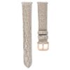Klockarmband 16 mm (0,63″) bredd, läder med sömmar, beige, roséguldfärgad yta Klockarmband 16 mm (0,63″) bredd, läder med sömmar, beige, roséguldfärgad yta