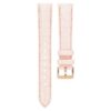 Klockarmband 16 mm (0,63″) bredd, läder med sömmar, rosa, roséguldfärgad yta