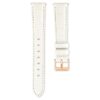 Klockarmband 16 mm (0,63″) bredd, läderarmband, vitt Klockarmband 16 mm (0,63″) bredd, läderarmband, vitt