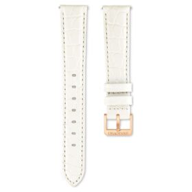 Klockarmband 16 mm (0,63″) bredd, läderarmband, vitt Klockarmband 16 mm (0,63″) bredd, läderarmband, vitt
