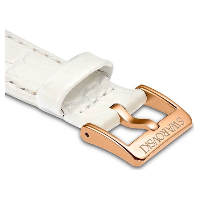 Klockarmband 16 mm (0,63″) bredd, läderarmband, vitt Klockarmband 16 mm (0,63″) bredd, läderarmband, vitt