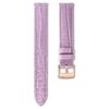 Klockarmband 17 mm (0,67″) bredd, läder med sömmar, lila, roséguldfärgad yta