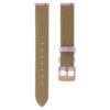 Klockarmband 17 mm (0,67″) bredd, läder med sömmar, lila, roséguldfärgad yta