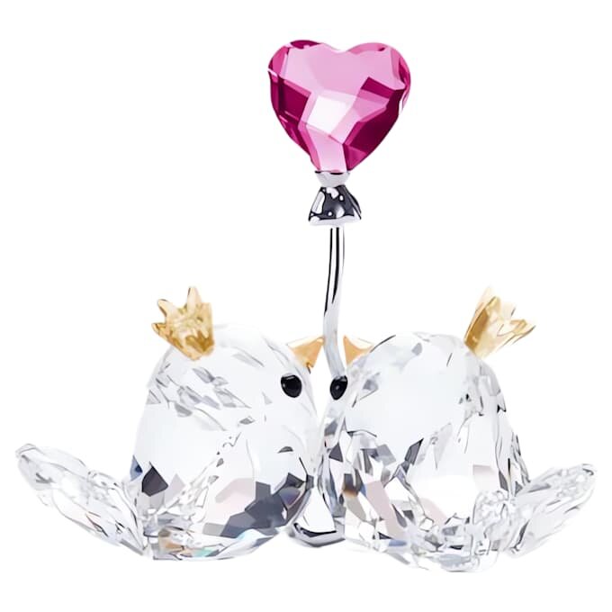 Kärleksfåglar med rosa hjärta Kärleksfåglar med rosa hjärta