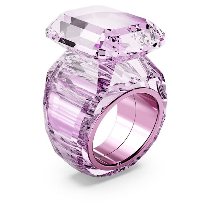 Lucent cocktailring med åttkantig slipning, rosa Lucent cocktailring med åttkantig slipning, rosa