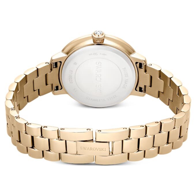 Matrix 3-Link-klocka, tillverkad i Schweiz, metallarmband, guldfärgad, champagneguldfärgad ytbehandling Matrix 3-Link-klocka, tillverkad i Schweiz, metallarmband, guldfärgad, champagneguldfärgad ytbehandling