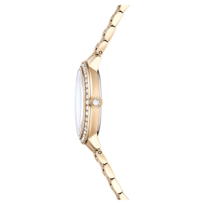 Matrix 3-Link-klocka, tillverkad i Schweiz, metallarmband, guldfärgad, champagneguldfärgad ytbehandling Matrix 3-Link-klocka, tillverkad i Schweiz, metallarmband, guldfärgad, champagneguldfärgad ytbehandling