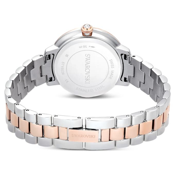 Matrix 3-Link-klocka, tillverkad i Schweiz, metallarmband, silverfärgad, roséguldfärgad ytbehandling Matrix 3-Link-klocka, tillverkad i Schweiz, metallarmband, silverfärgad, roséguldfärgad ytbehandling
