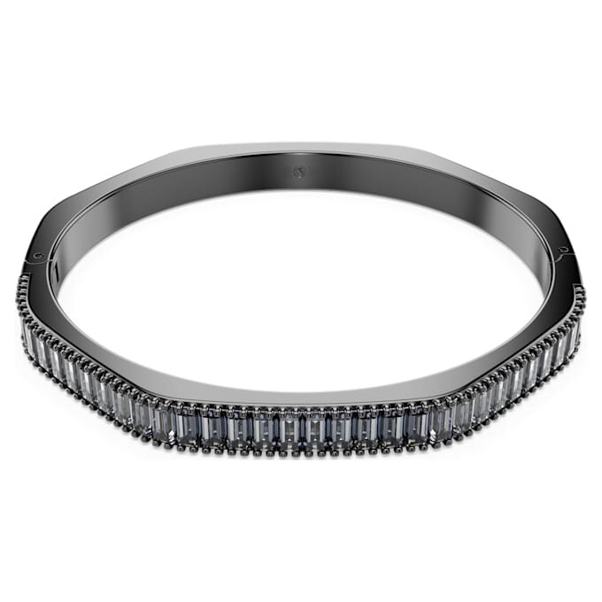 Matrix-armband med baguetteslipning, åttkantig form, grå, ruteniumpläterat Matrix-armband med baguetteslipning, åttkantig form, grå, ruteniumpläterat