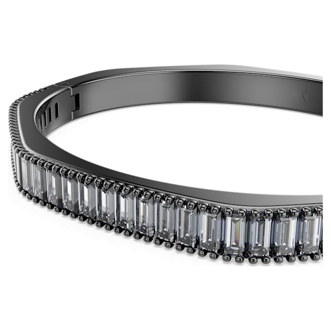 Matrix-armband med baguetteslipning, åttkantig form, grå, ruteniumpläterat Matrix-armband med baguetteslipning, åttkantig form, grå, ruteniumpläterat