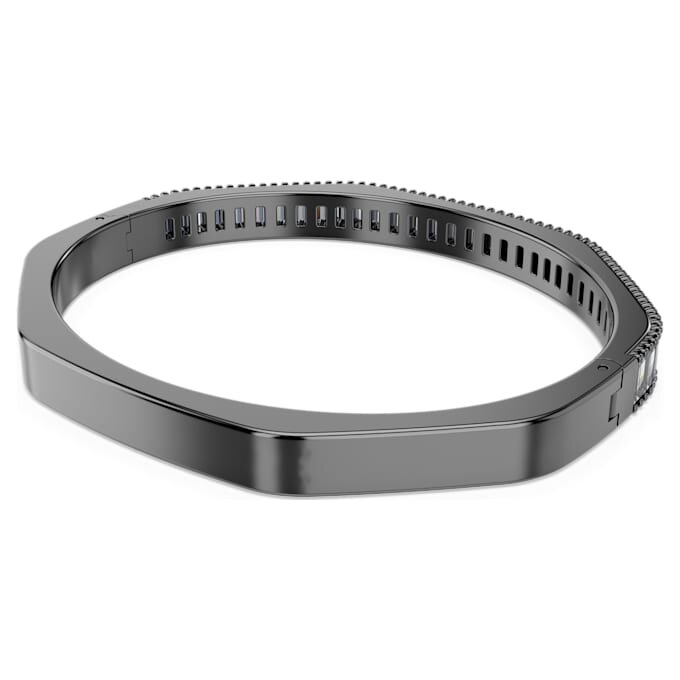 Matrix-armband med baguetteslipning, åttkantig form, grå, ruteniumpläterat Matrix-armband med baguetteslipning, åttkantig form, grå, ruteniumpläterat