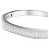 Matrix-armband med baguetteslipning, åttkantig form, vitt, rodiumpläterat