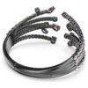 Matrix-armband med blandade slipningar, bukett, flerfärgat, ruteniumpläterat
