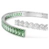 Matrix-armband med blandade slipningar, grönt, rodiumpläterat Matrix-armband med blandade slipningar, grönt, rodiumpläterat