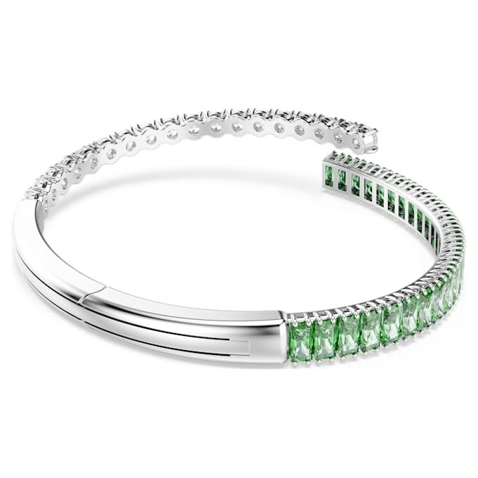 Matrix-armband med blandade slipningar, grönt, rodiumpläterat Matrix-armband med blandade slipningar, grönt, rodiumpläterat