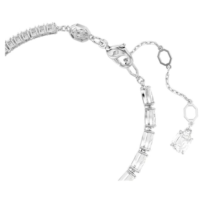 Matrix-armband med blandade slipningar, vitt, rodiumpläterat Matrix-armband med blandade slipningar, vitt, rodiumpläterat