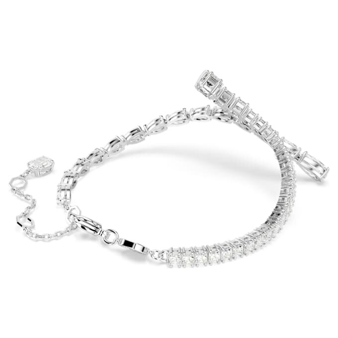 Matrix-armband med blandade slipningar, vitt, rodiumpläterat Matrix-armband med blandade slipningar, vitt, rodiumpläterat