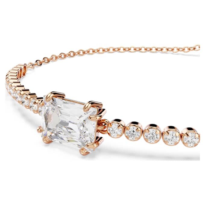 Matrix-armband med blandade slipningar, vitt, roséguldpläterat Matrix-armband med blandade slipningar, vitt, roséguldpläterat