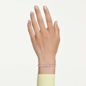 Matrix-armband med gradient av rundslipade kristaller, flerfärgat, rodiumpläterat