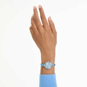 Matrix armbandsur, tillverkat i Schweiz, kristallarmband, blått, rostfritt stål Matrix armbandsur, tillverkat i Schweiz, kristallarmband, blått, rostfritt stål