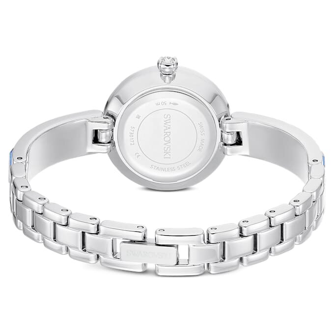 Matrix armbandsur, tillverkat i Schweiz, kristallarmband, blått, rostfritt stål Matrix armbandsur, tillverkat i Schweiz, kristallarmband, blått, rostfritt stål