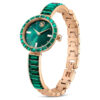 Matrix armbandsur, tillverkat i Schweiz, kristallarmband, grönt, champagneguldfärgad yta Matrix armbandsur, tillverkat i Schweiz, kristallarmband, grönt, champagneguldfärgad yta